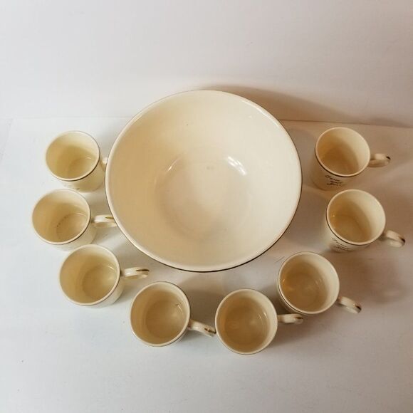 Vintage 9-Pc Tom‎ and Jerry Punch Bowl Set - Picture 3 of 5